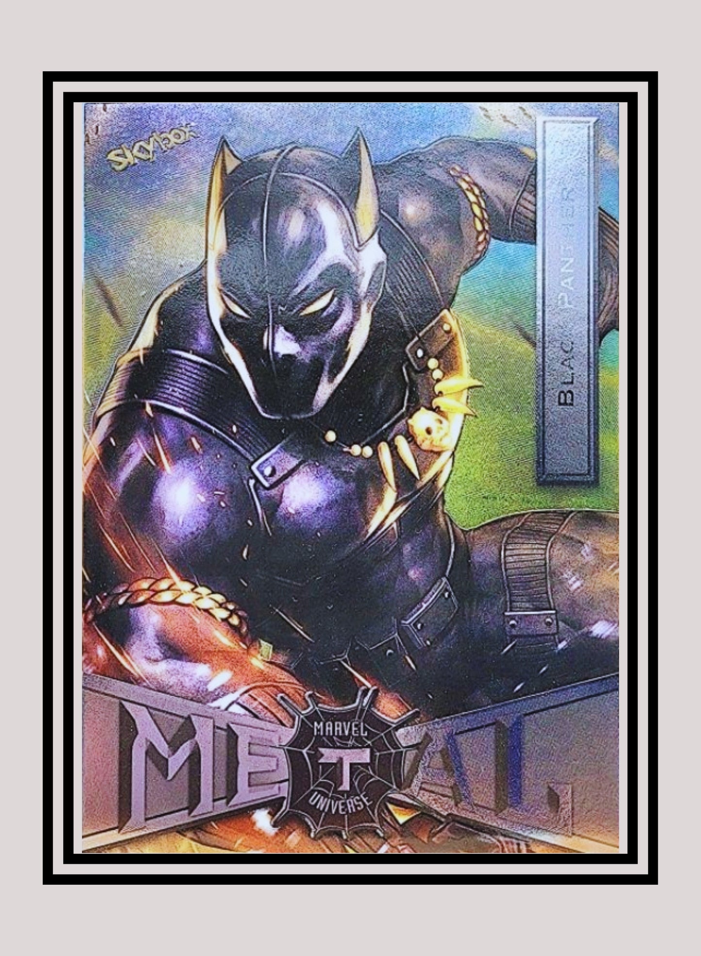 Marvel! 1x Black Panther - Base Low Series (#011 - 2021 Upper Deck Spiderman Metal Universe)