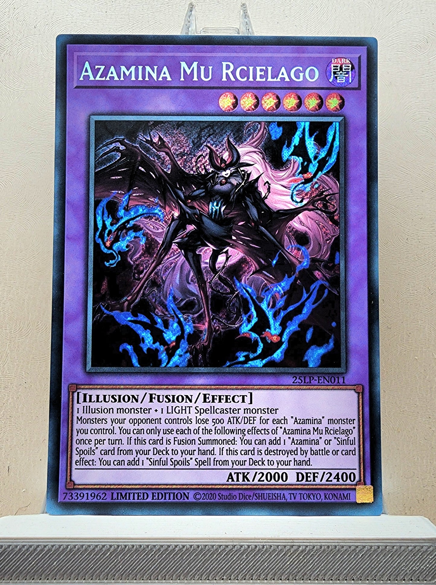 Yugioh! 1x Azamina Mu Rcielago (25LP - Secret Rare) Limited Edition