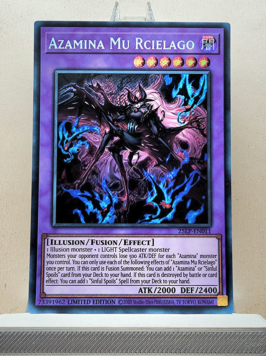 Yugioh! 1x Azamina Mu Rcielago (25LP - Secret Rare) Limited Edition