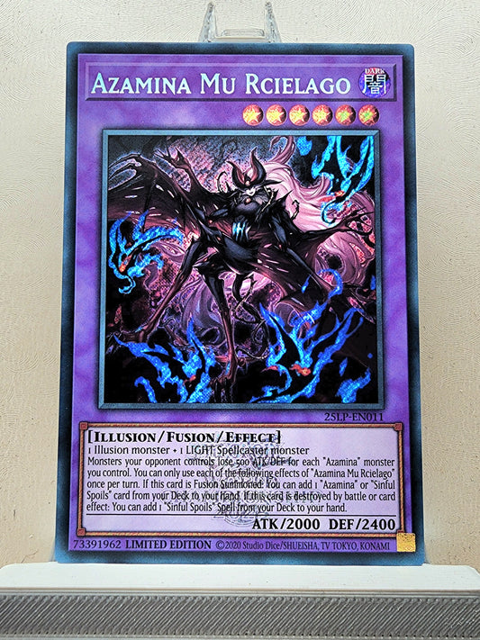 Yugioh! 1x Azamina Mu Rcielago (25LP - Emblazoned Secret Rare) Limited Edition