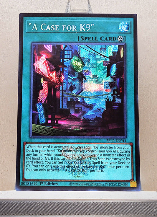 Yugioh! 1x A Case for K9 (26LP - Emblazoned Secret Rare) Limited Edition