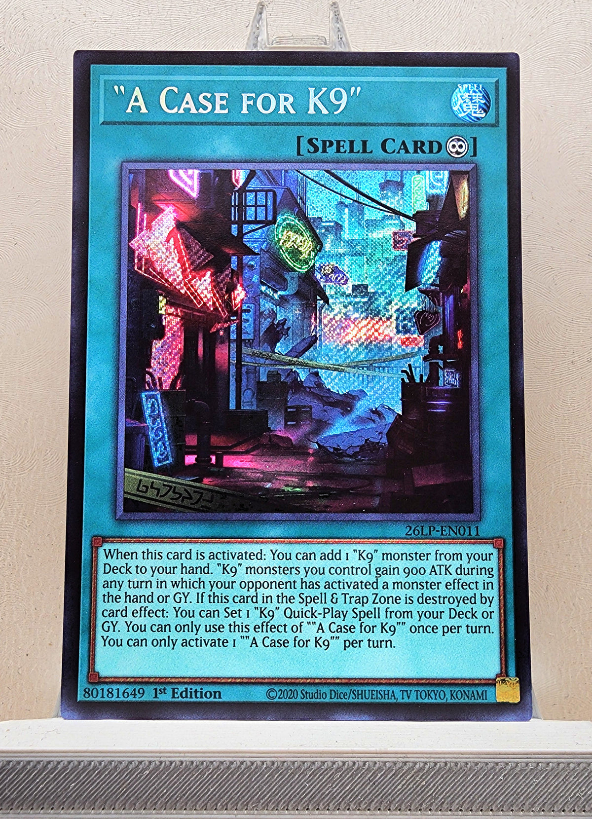 Yugioh! 1x A Case for K9 (26LP - Secret Rare) Limited Edition