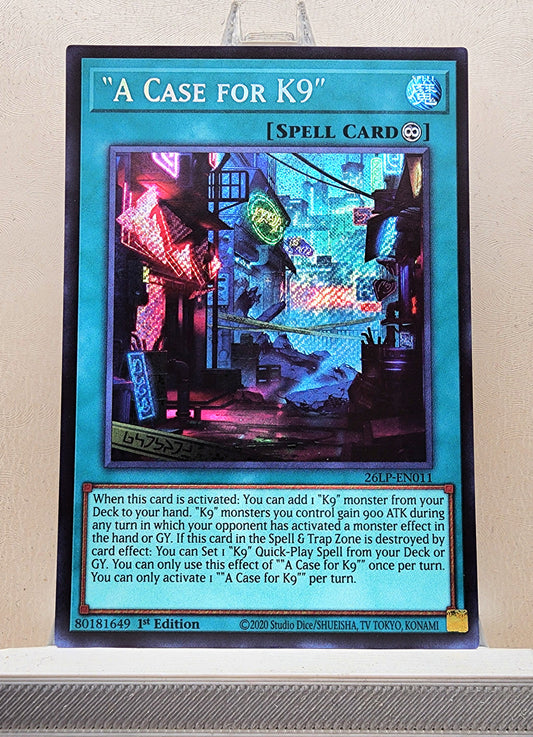 Yugioh! 1x A Case for K9 (26LP - Secret Rare) Limited Edition