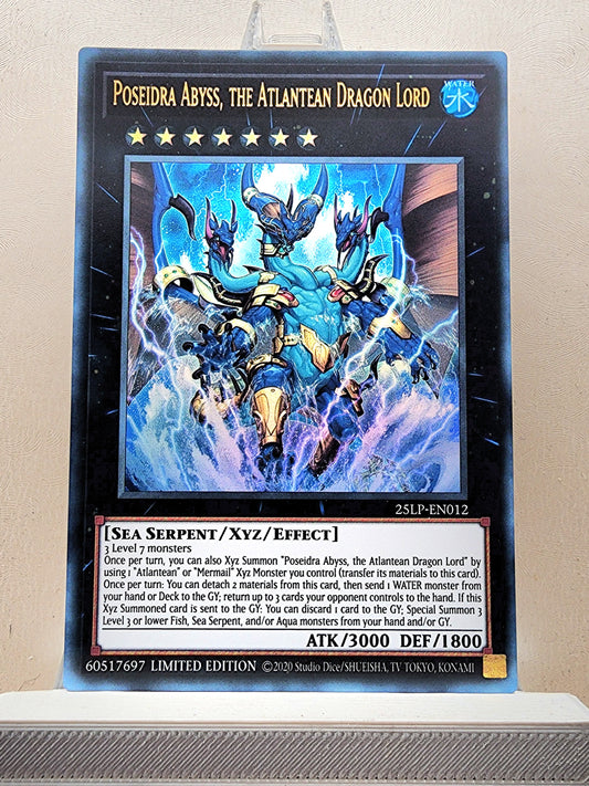 Yugioh! 1x Poseidra Abyss, the Atlantean Dragon Lord (25LP - Ultra Rare) Limited Edition