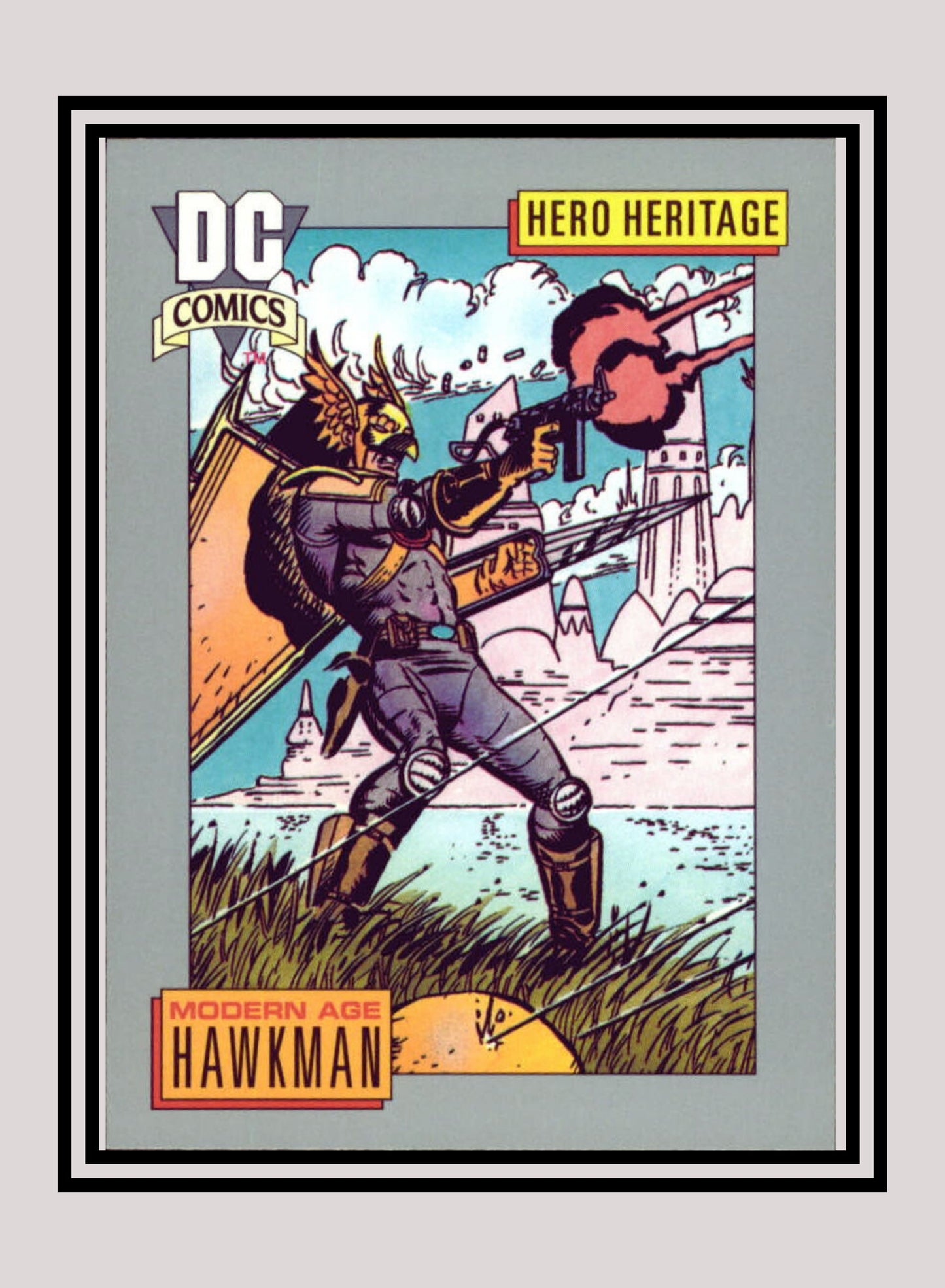 DC! 1x Modern Age Hawkman - Base (#012 - 1991 Impel DC Cosmic Cards)