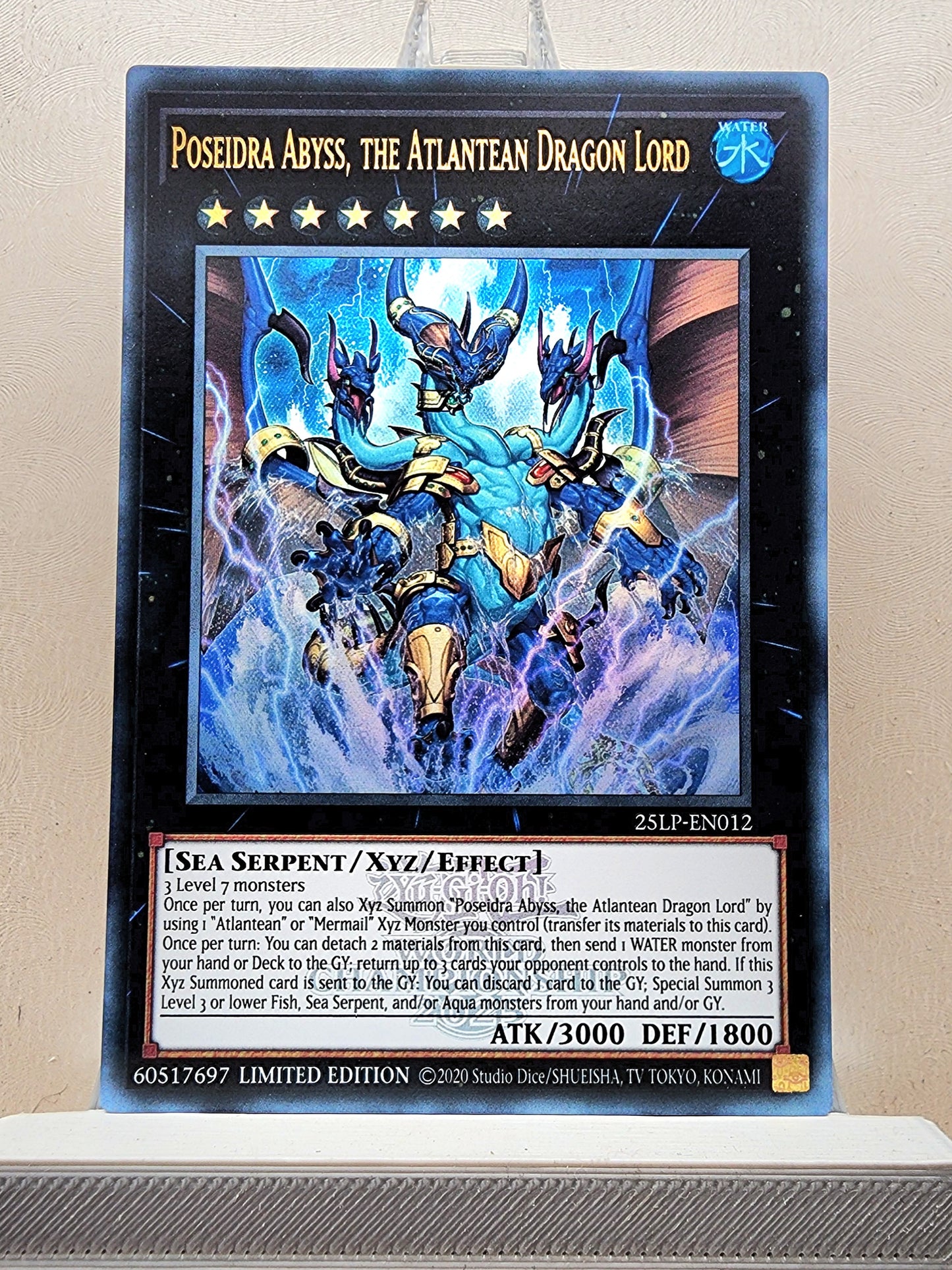 Yugioh! 1x Poseidra Abyss, the Atlantean Dragon Lord (25LP - Emblazoned Ultra Rare) Limited Edition