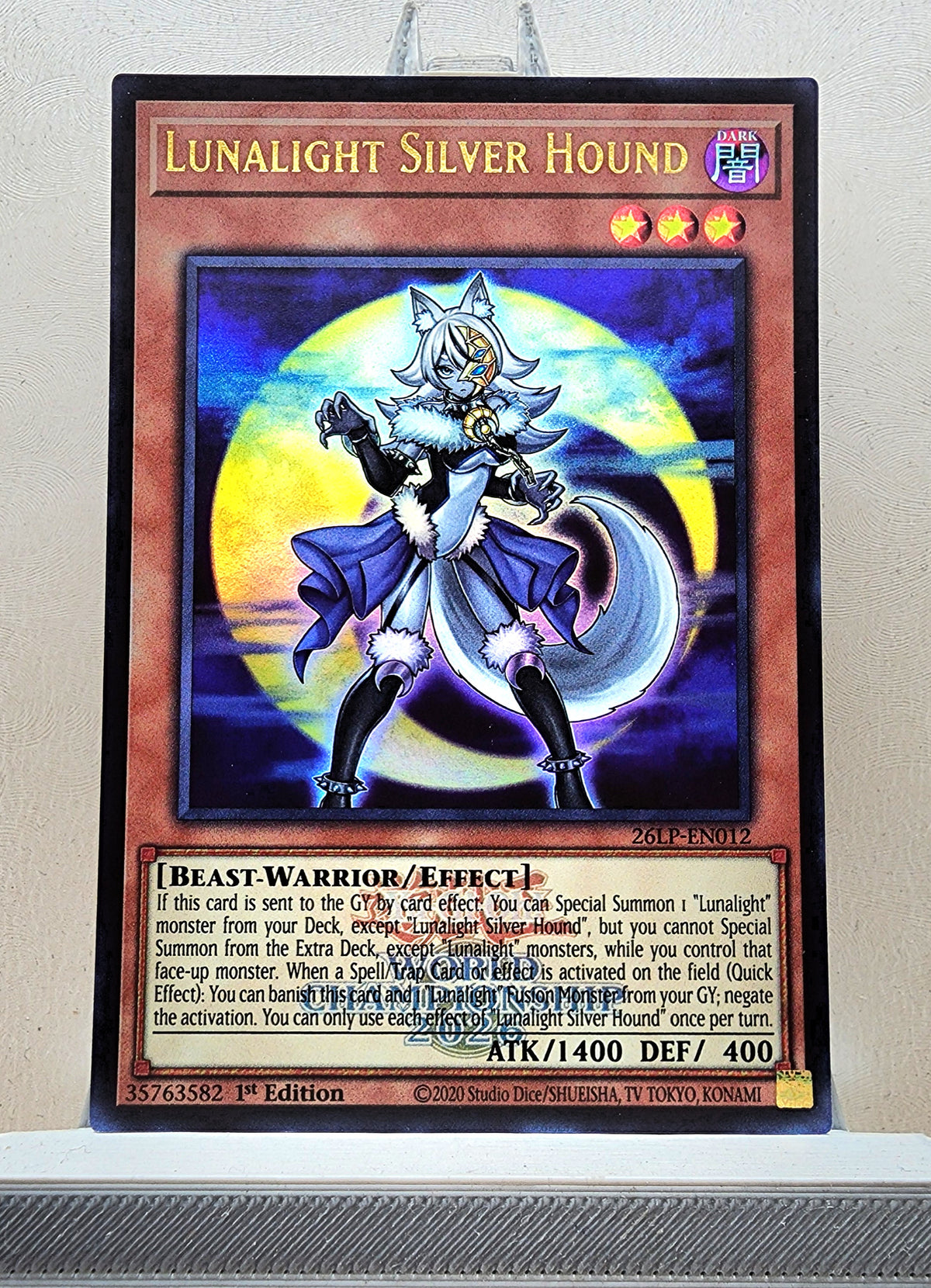 Yugioh! 1x Lunalight Silver Hound (26LP - Emblazoned Ultra Rare) Limited Edition
