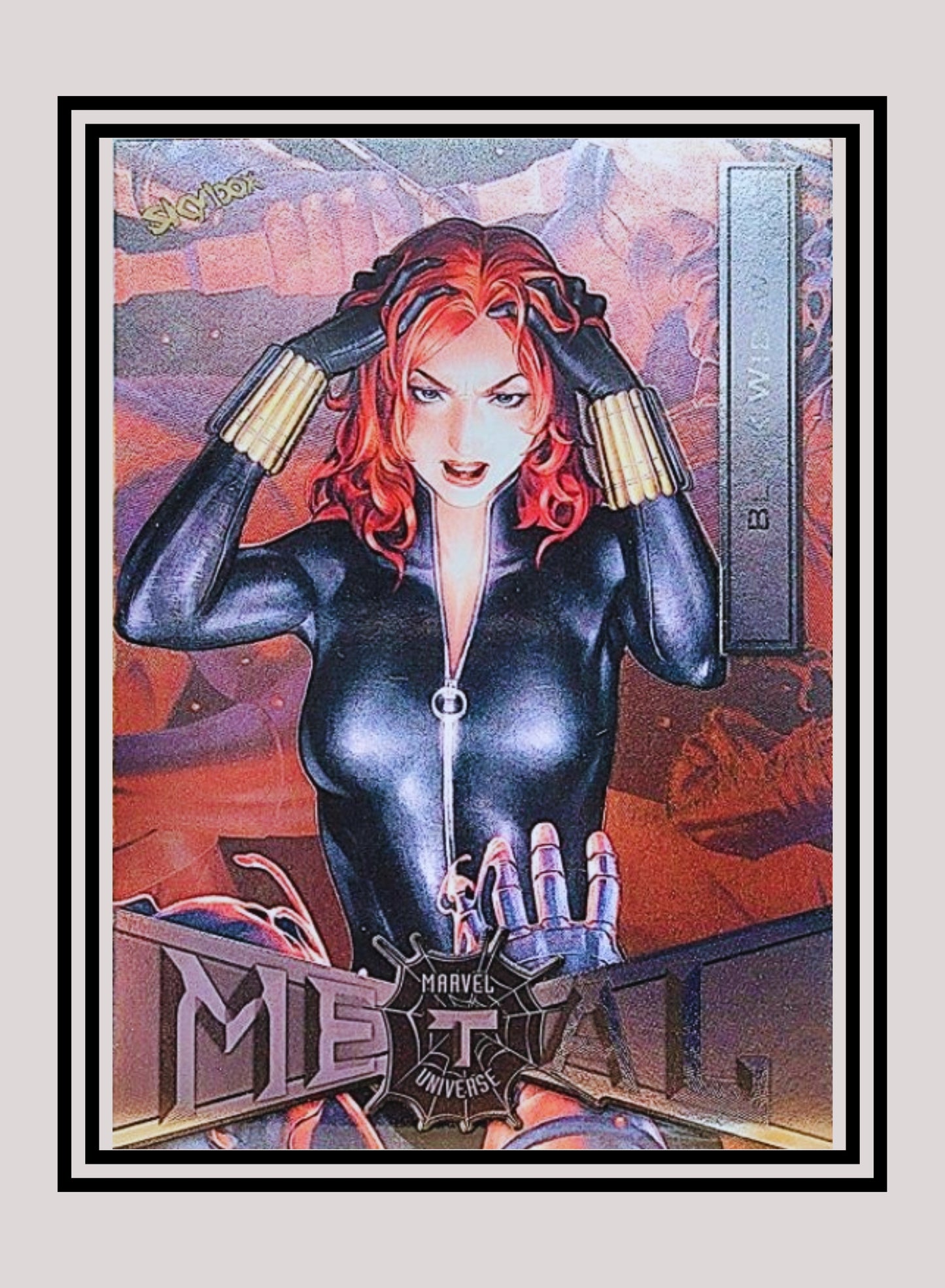 Marvel! 1x Black Widow - Base Low Series (#013 - 2021 Upper Deck Spiderman Metal Universe)