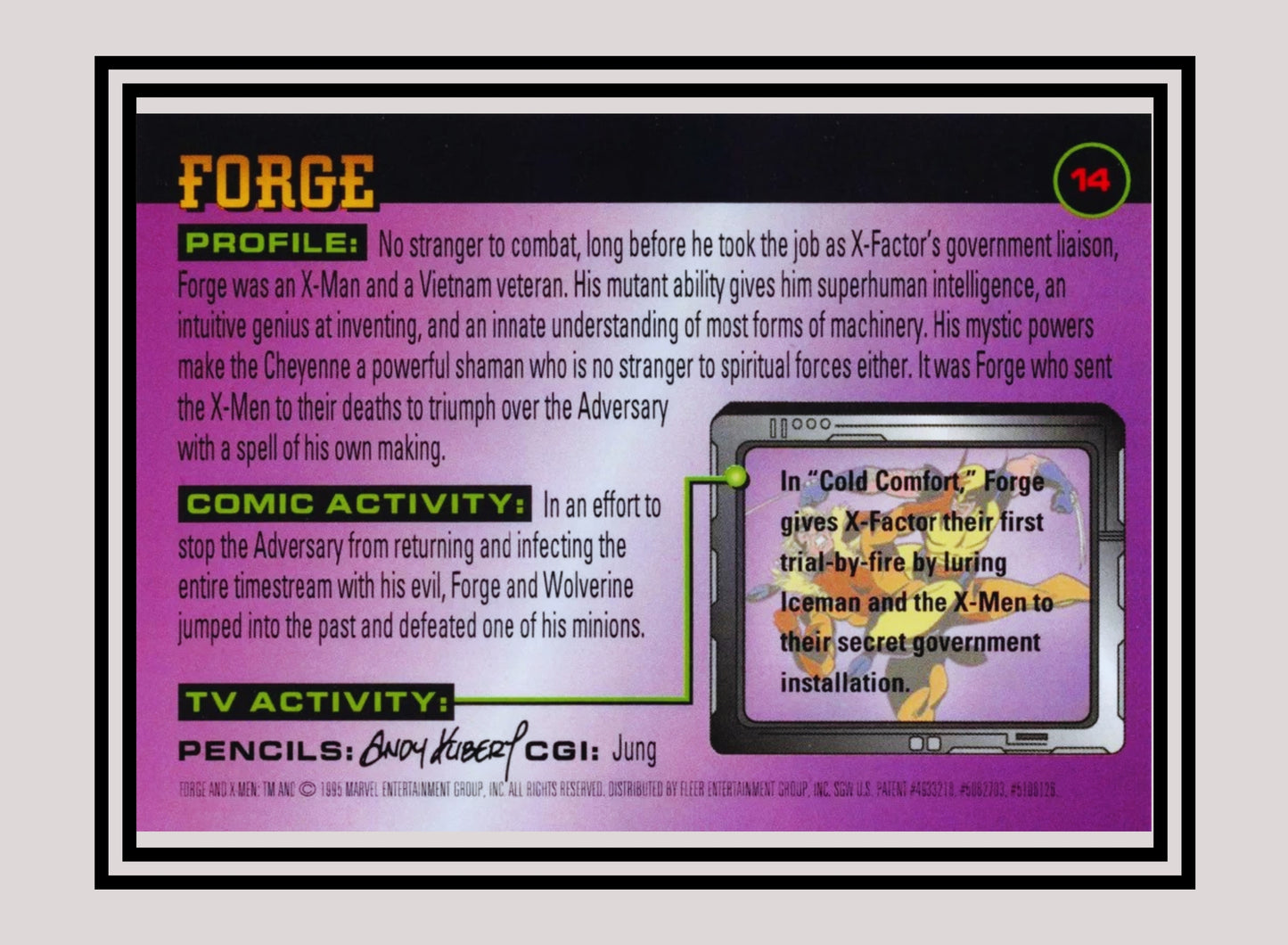 Marvel! 1x Forge - Base (#014 - 1996 Fleer X Men)