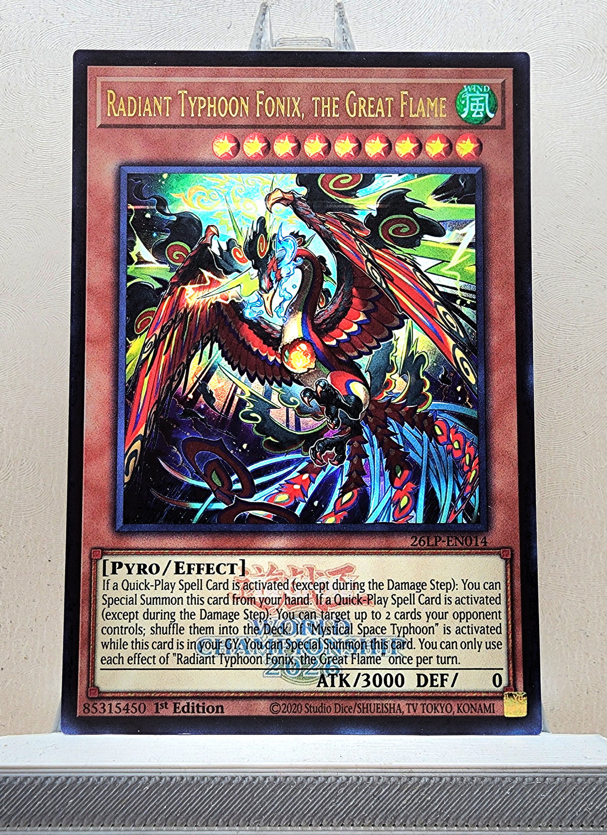 Yugioh! 1x Radiant Typhoon Fonix, the Great Flame (26LP - Emblazoned Ultra Rare) Limited Edition