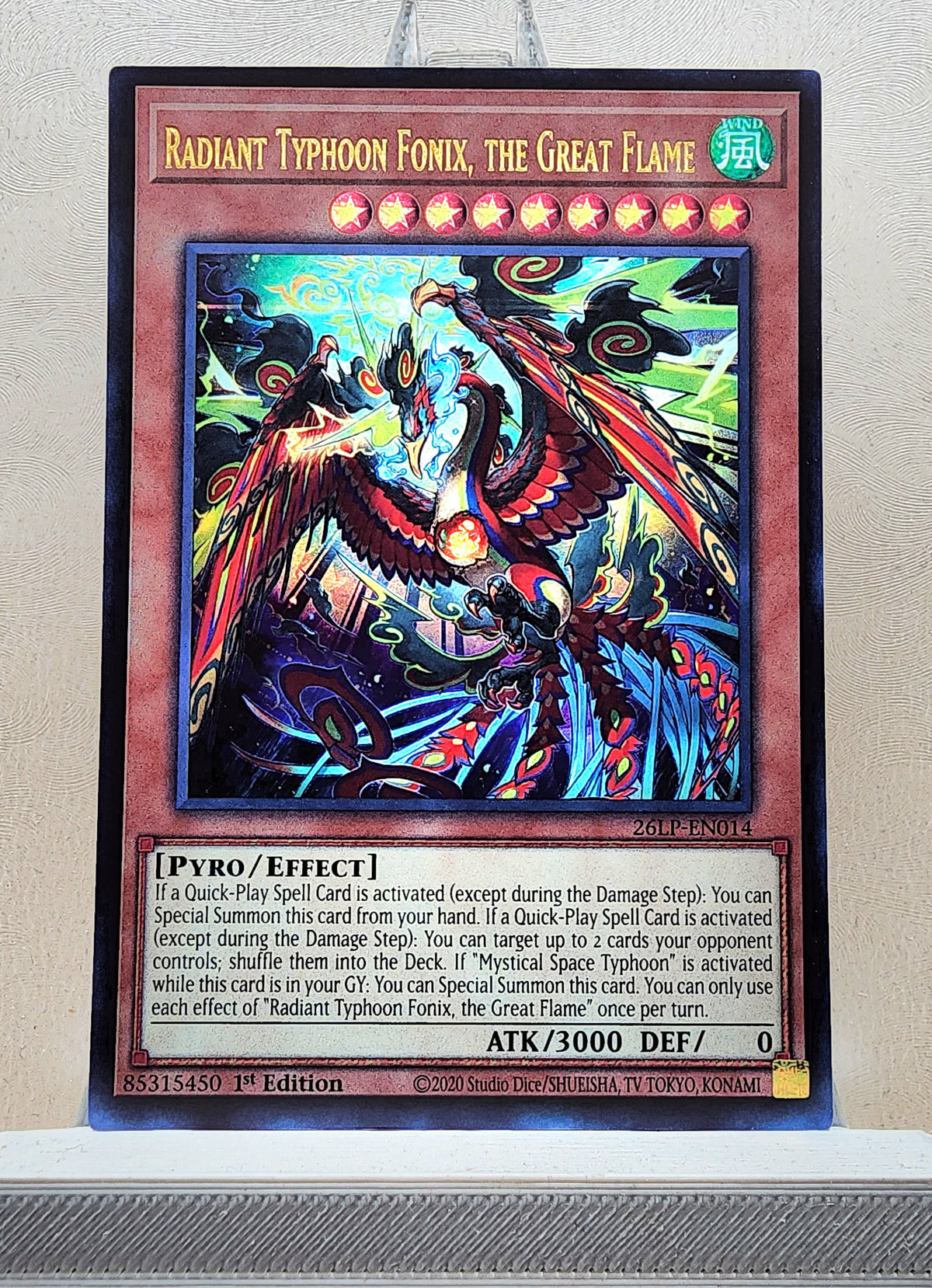 Yugioh! 1x Radiant Typhoon Fonix, the Great Flame (26LP - Ultra Rare) Limited Edition