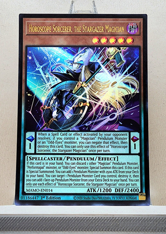 Yugioh! 1x Horoscope Sorcerer, the Stargazer Magician (MAMO - Ultra Rare) 1st Edition