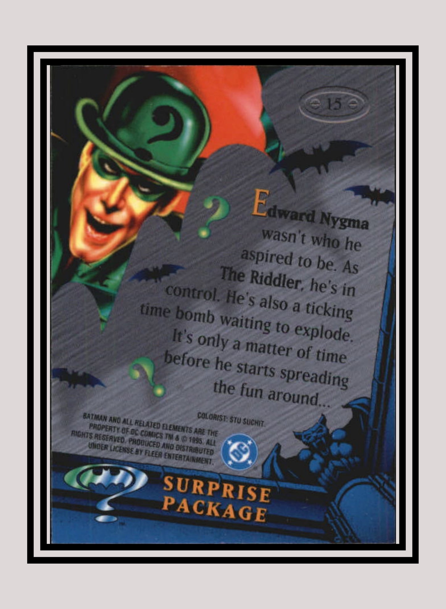 DC! 1x Surprise Package - Base Metal (#015 - 1995 Fleer Batman Forever Metal)