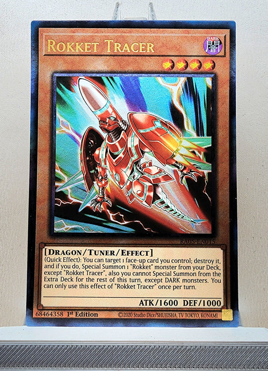 Yugioh! 1x Rokket Tracer (RA05 - Prismatic Ultimate Rare) 1st Edition