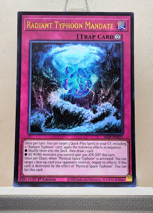 Yugioh! 1x Radiant Typhoon Mandate (26LP - Ultra Rare) Limited Edition