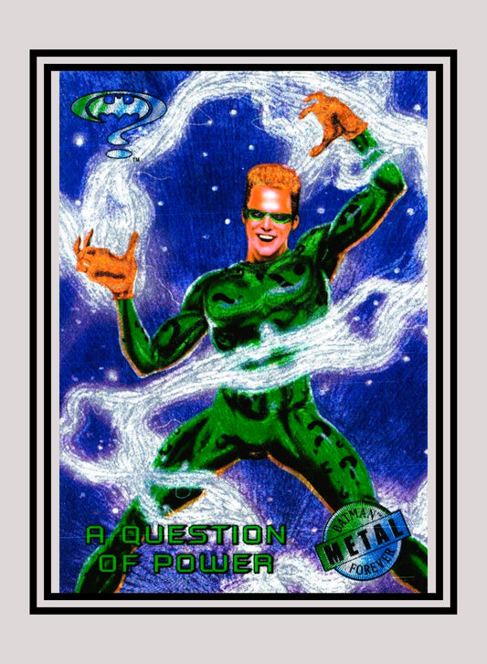 DC! 1x A Question of Power - Base Metal (#016 - 1995 Fleer Batman Forever Metal)