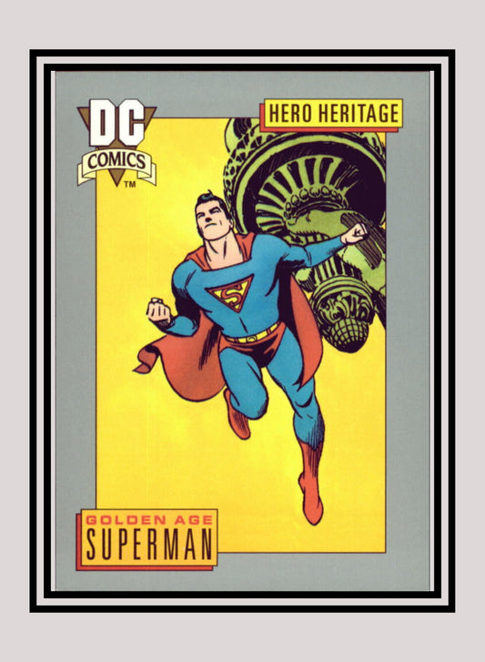 DC! 1x Golden Age Superman - Base (#016 - 1991 Impel DC Cosmic Cards)