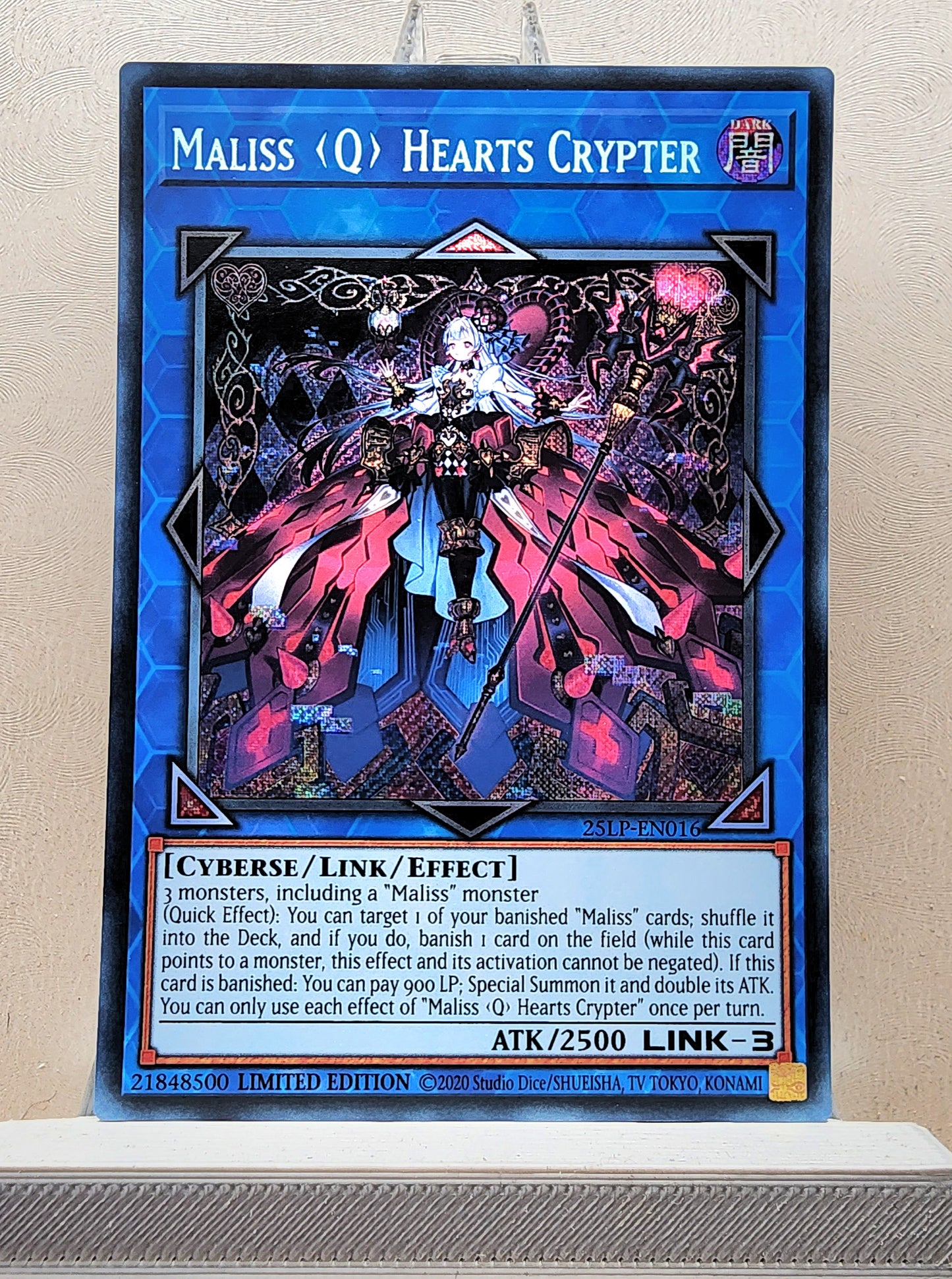 Yugioh! 1x Maliss <Q> Hearts Crypter (25LP - Secret Rare) Limited Edition