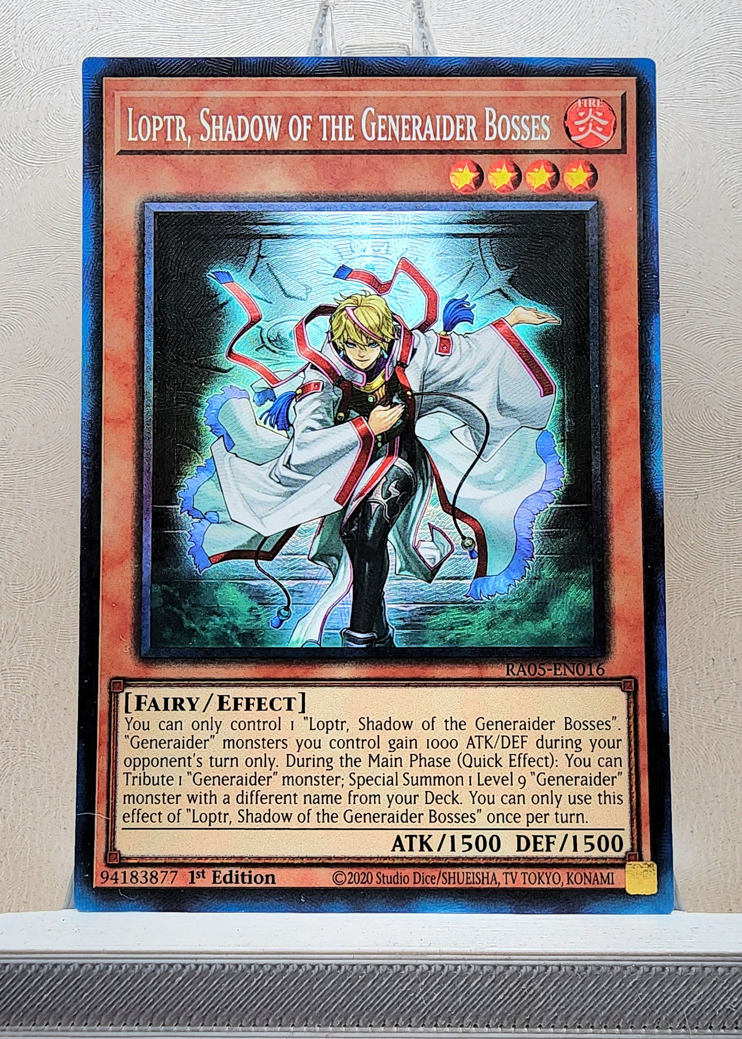 Yugioh! 1x Loptr, Shadow of the Generaider Bosses (RA05 - Prismatic Collectors Rare) 1st Edition
