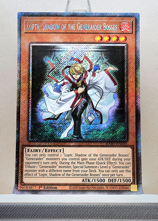 Yugioh! 1x Loptr, Shadow of the Generaider Bosses (RA05 - Platinum Secret Rare) 1st Edition