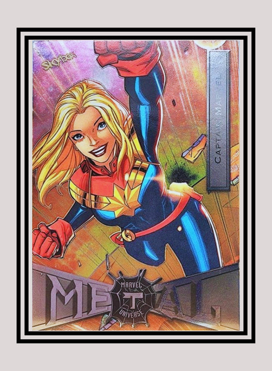 Marvel! 1x Captain Marvel - Base Low Series (#017 - 2021 Upper Deck Spiderman Metal Universe)