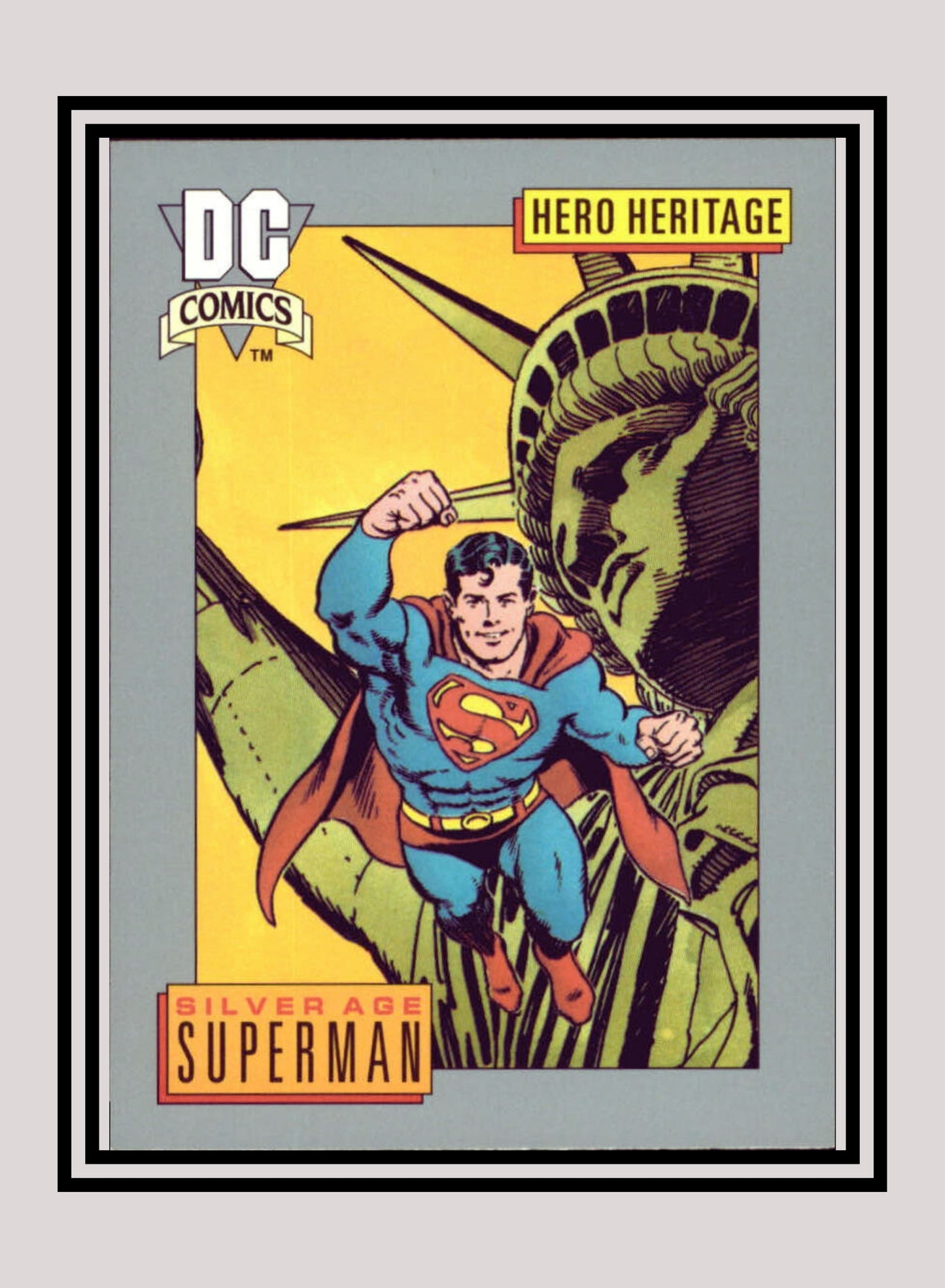 DC! 1x Silver Age Superman - Base (#017 - 1991 Impel DC Cosmic Cards)
