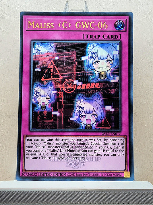 Yugioh! 1x Maliss <C> GWC-06 (25LP - Emblazoned Ultra Rare) Limited Edition