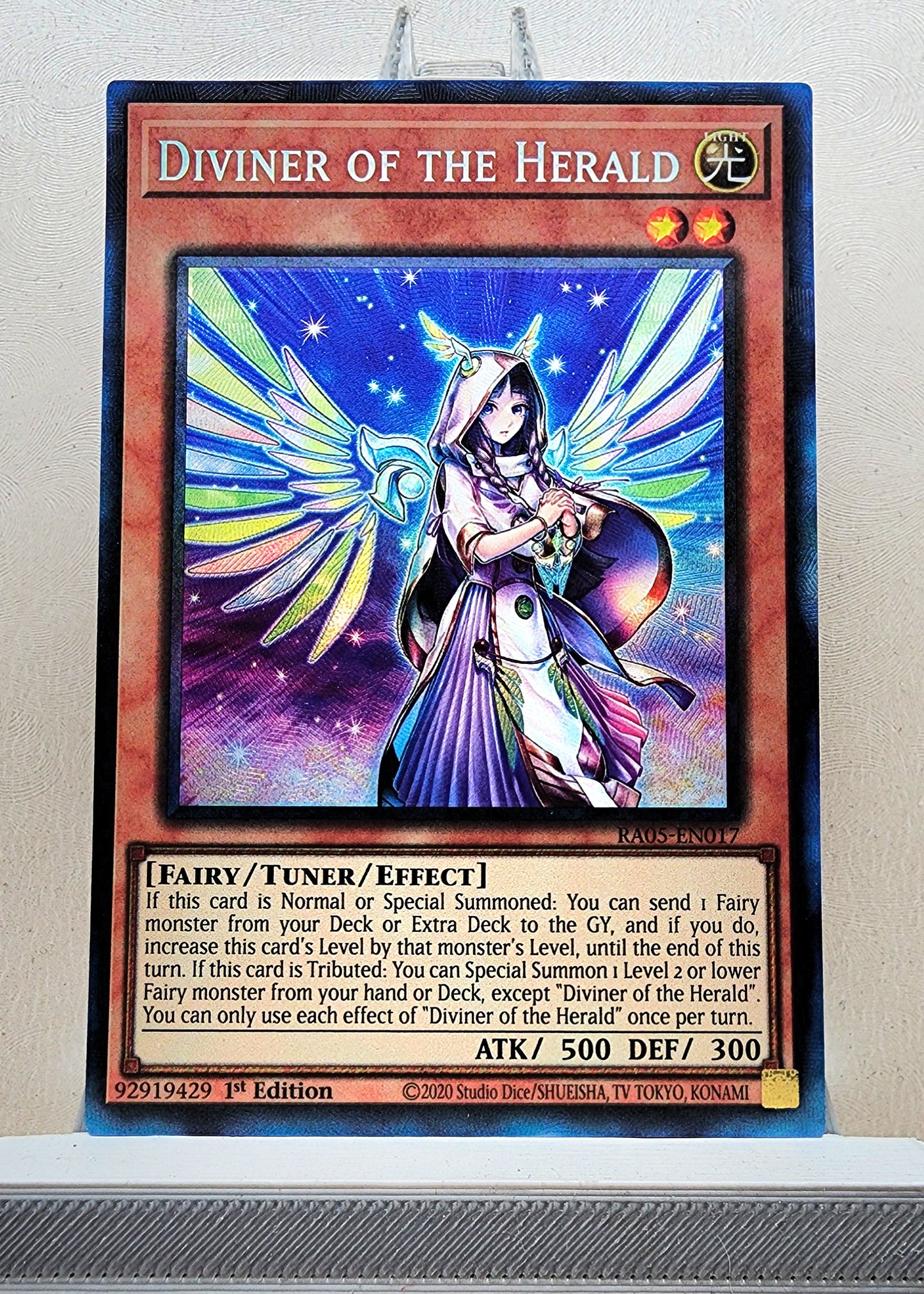 Yugioh! 1x Diviner of the Herald (RA05 - Prismatic Collectors Rare) 1st Edition