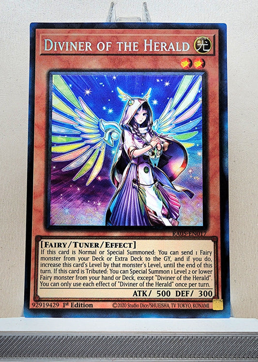 Yugioh! 1x Diviner of the Herald (RA05 - Prismatic Collectors Rare) 1st Edition