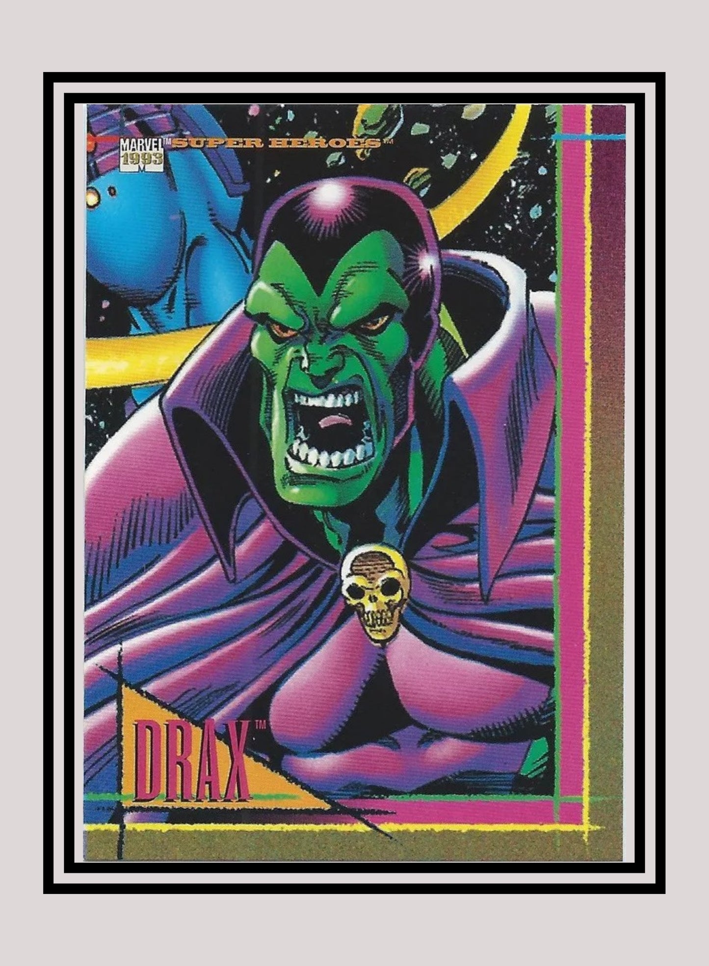 Marvel! 1x Drax - Base (#018 - 1993 Skybox Marvel Universe Series 4)