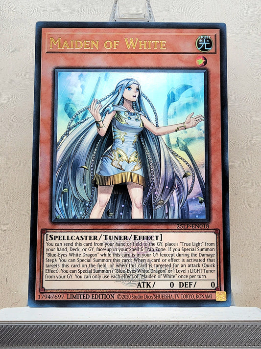 Yugioh! 1x Maiden of White (25LP - Emblazoned Ultra Rare) Limited Edition