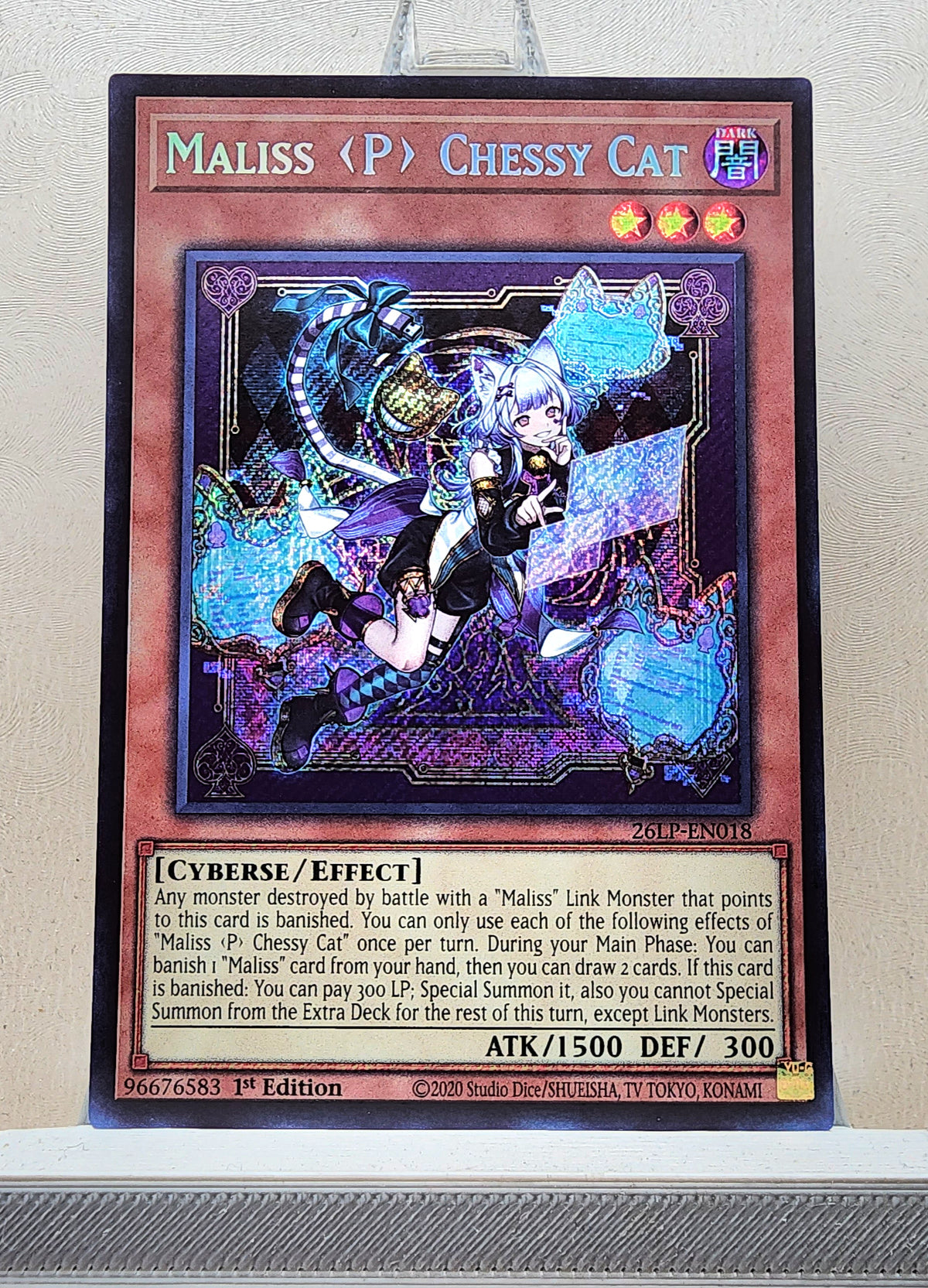 Yugioh! 1x Maliss <P> Chessy Cat (26LP - Secret Rare) Limited Edition