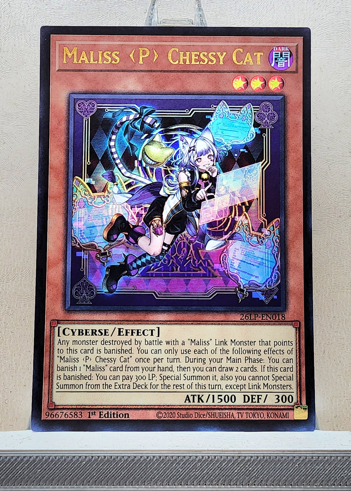 Yugioh! 1x Maliss <P> Chessy Cat (26LP - Ultra Rare) Limited Edition