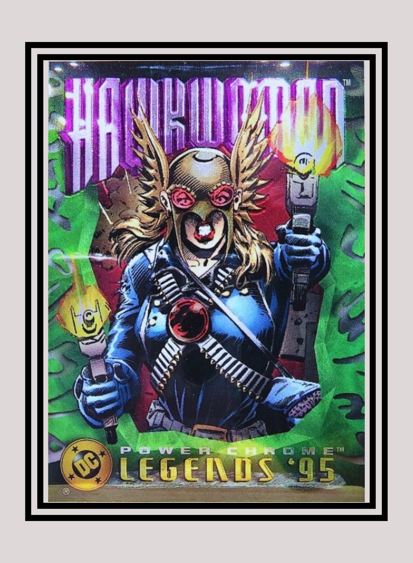 DC! 1x Hawkwoman - Power Chrome (#019 - 1995 SkyBox DC Power Chrome Legends)