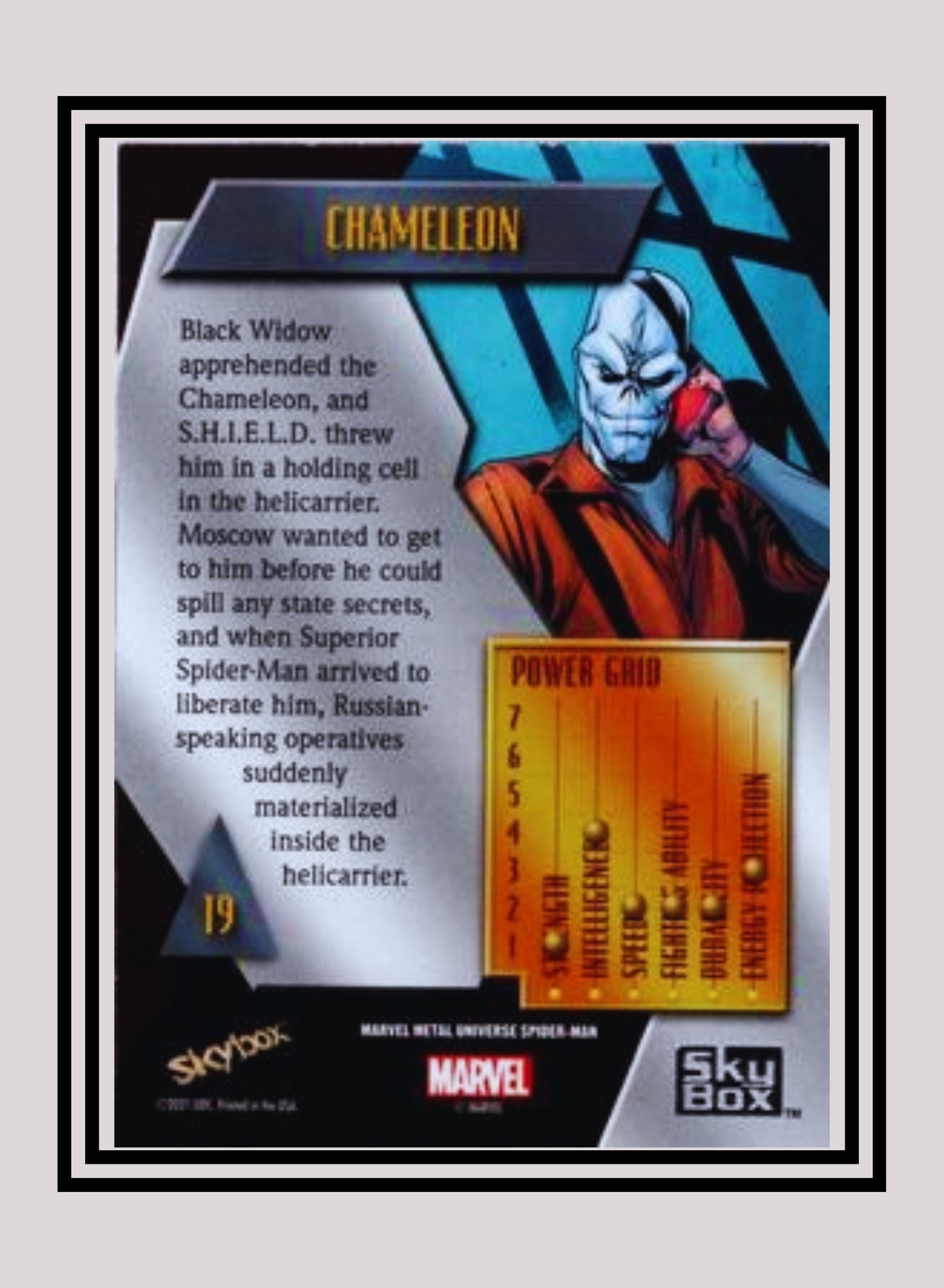 Marvel! 1x Chameleon - Base Low Series (#019 - 2021 Upper Deck Spiderman Metal Universe)