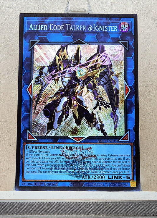 Yugioh! 1x Allied Code Talker @Ignister (26LP - Emblazoned Secret Rare) Limited Edition