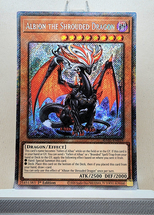 Yugioh! 1x Albion the Shrouded Dragon (RA05 - Platinum Secret Rare) 1st Edition