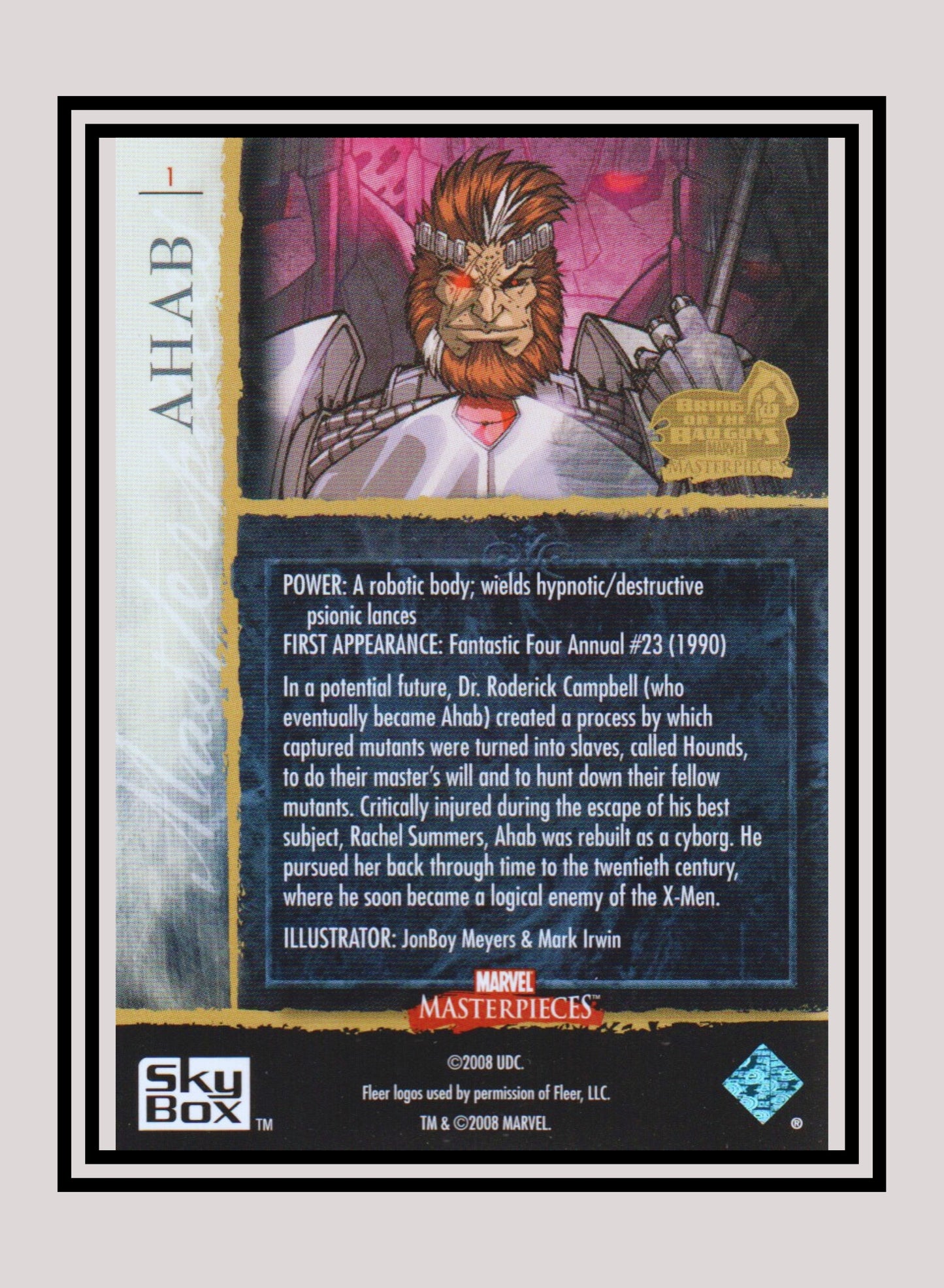 Marvel! 1x Ahab - Base (#01 - 2008 Upper Deck Marvel Masterpieces Series 3)