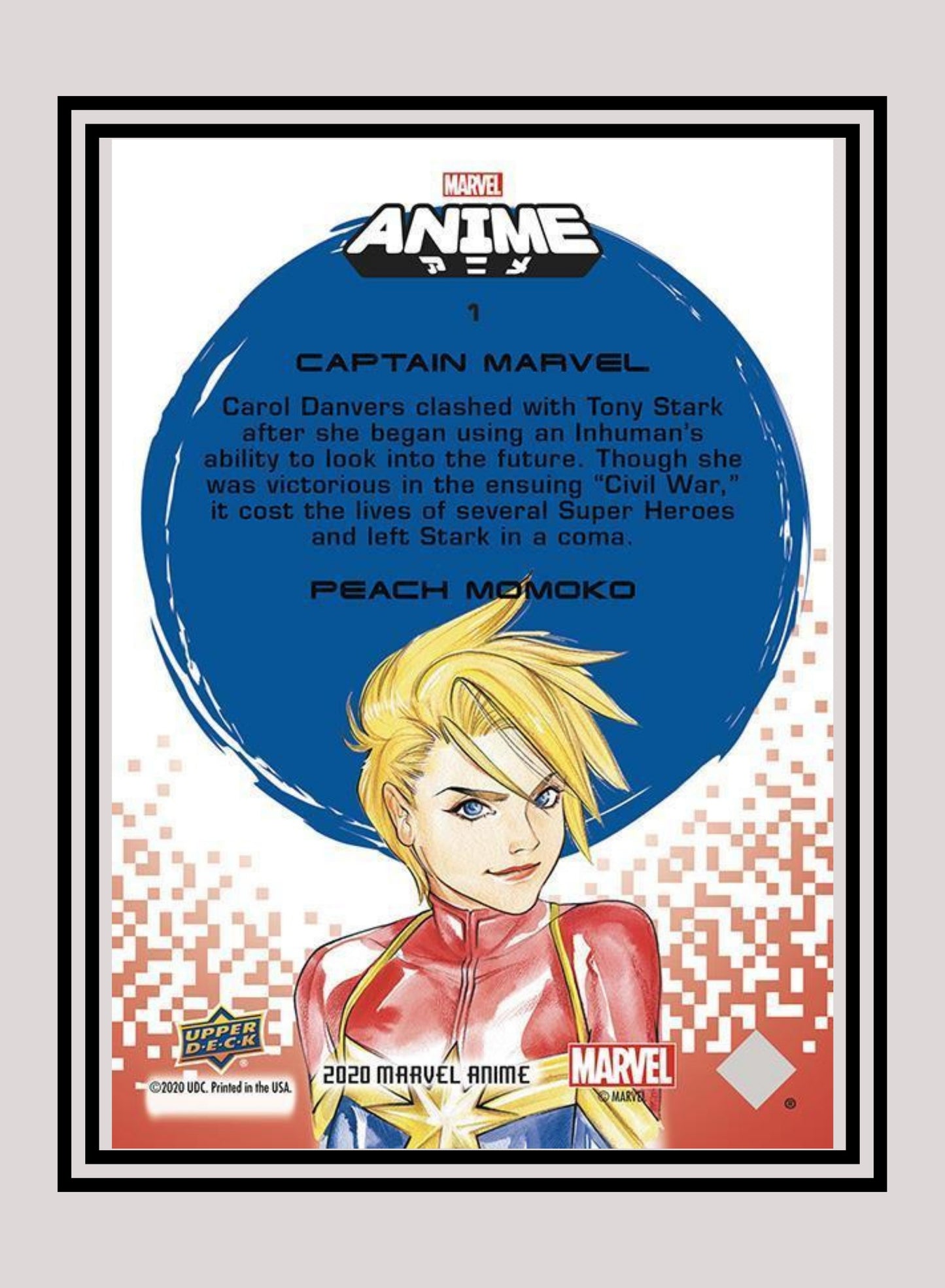 Marvel! 1x Captain Marvel - Base (#01 - 2020 Upper Deck Marvel Anime)