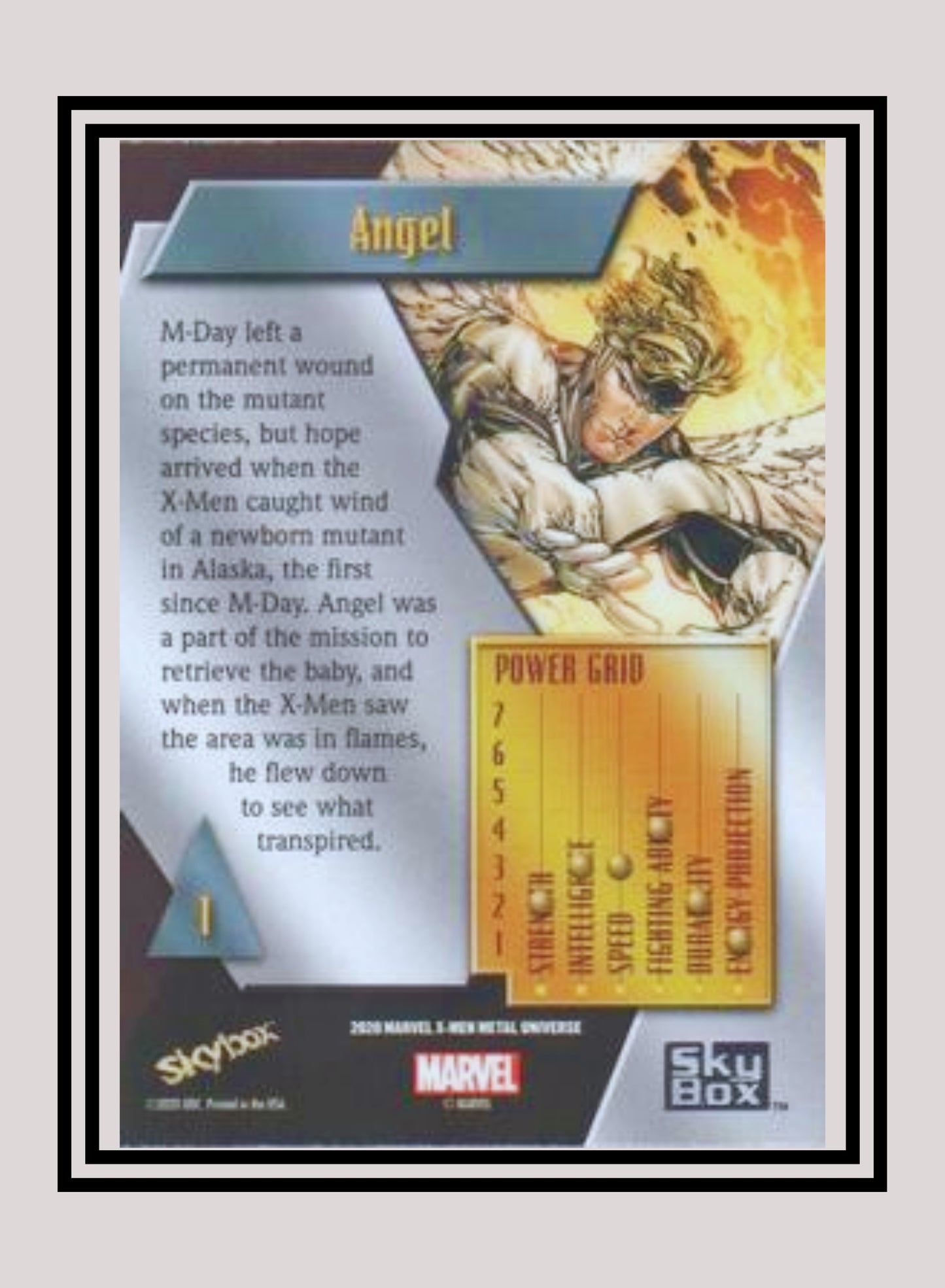 Marvel! 1x Angel - Base Low Series (#001 - 2021 Upper Deck X-Men Metal Universe)