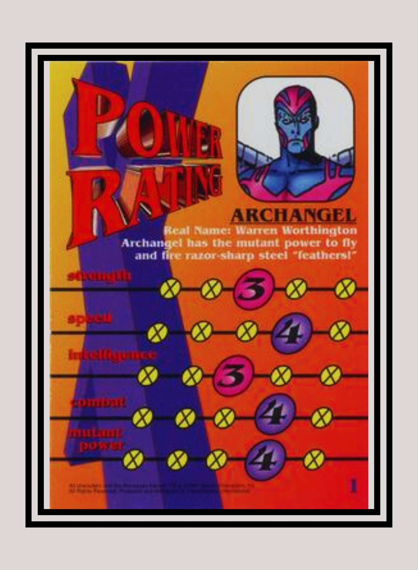 Marvel! 1x Archangel - Base (#01 - 1997 Fleer X-Men International)