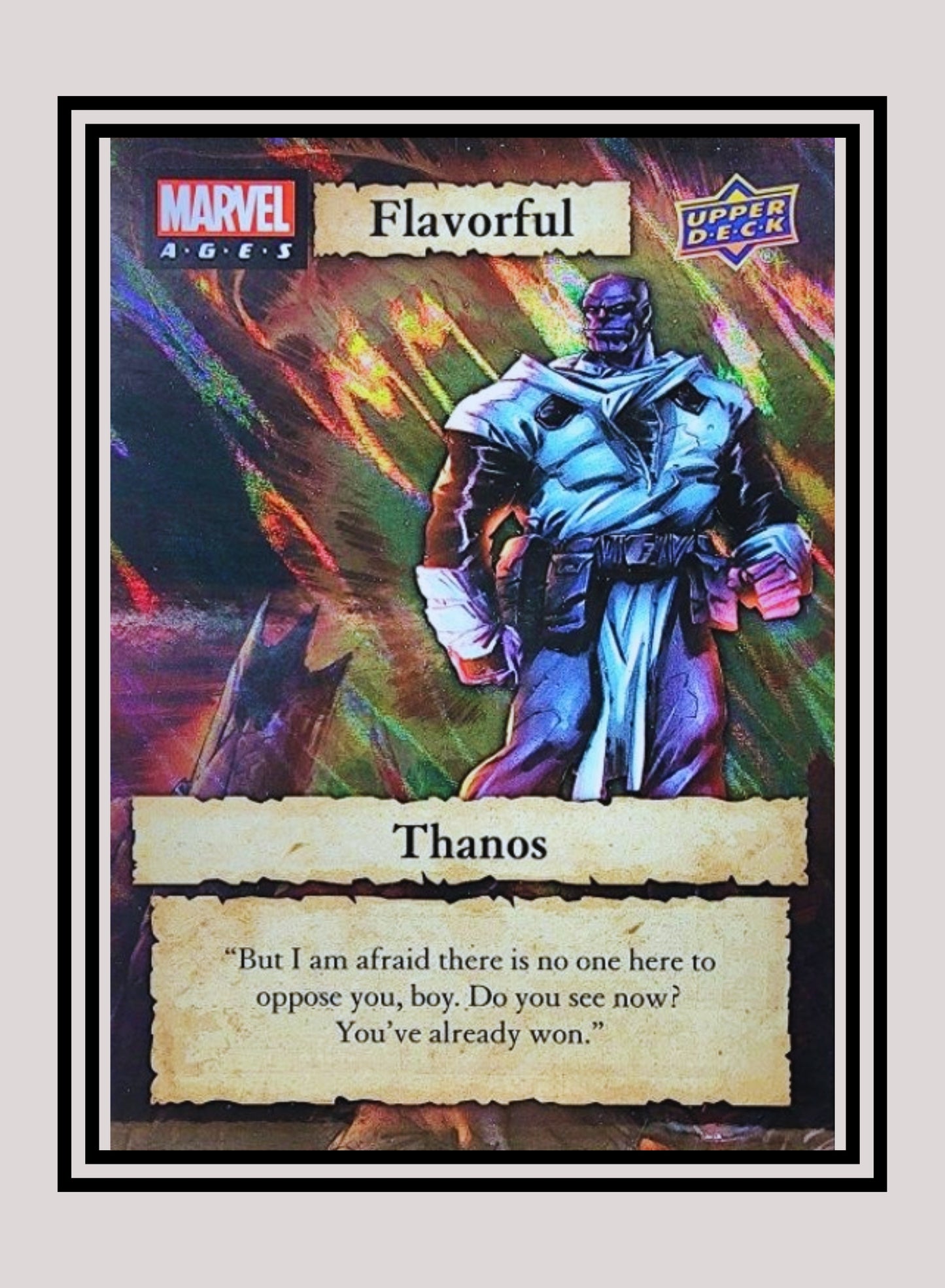 Marvel! 1x Thanos - Prism Refractor Flavorful (F-8 - 2020 Upper Deck Marvel Ages)