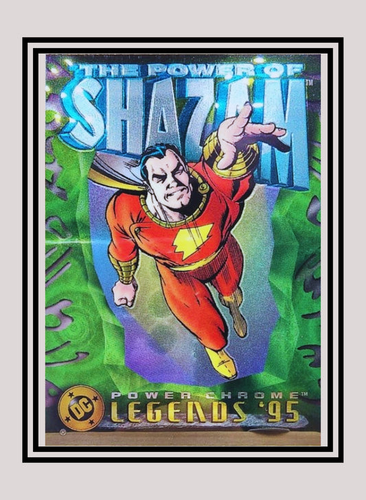 DC! 1x The Power of Shazam - Power Chrome (#020 - 1995 SkyBox DC Power Chrome Legends)