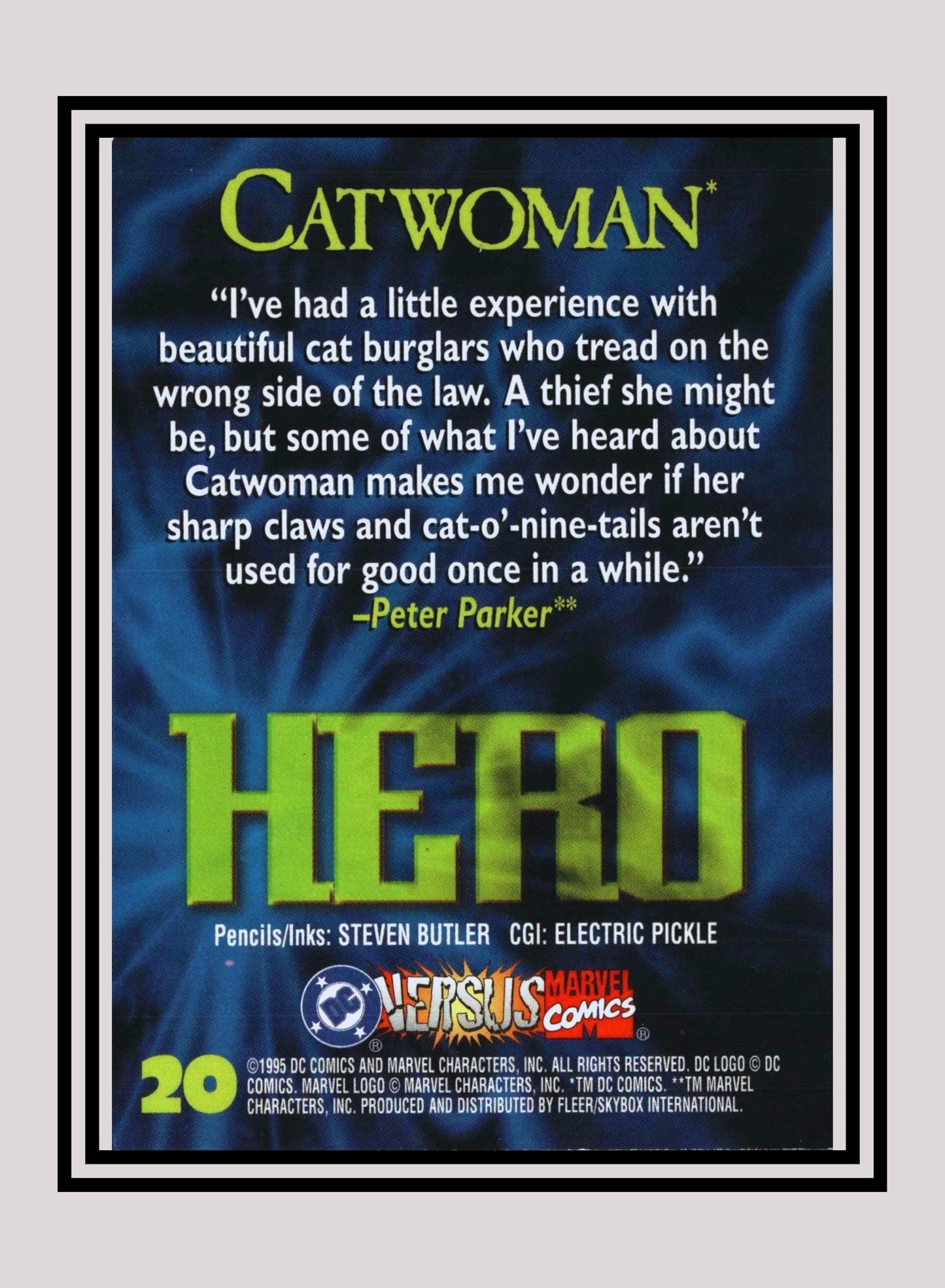 Marvel! 1x Catwoman - Base (#020 - 1995 Fleer DC vs. Marvel Comics)