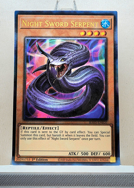 Yugioh! 1x Night Sword Serpent (RA05 - Prismatic Ultimate Rare) 1st Edition
