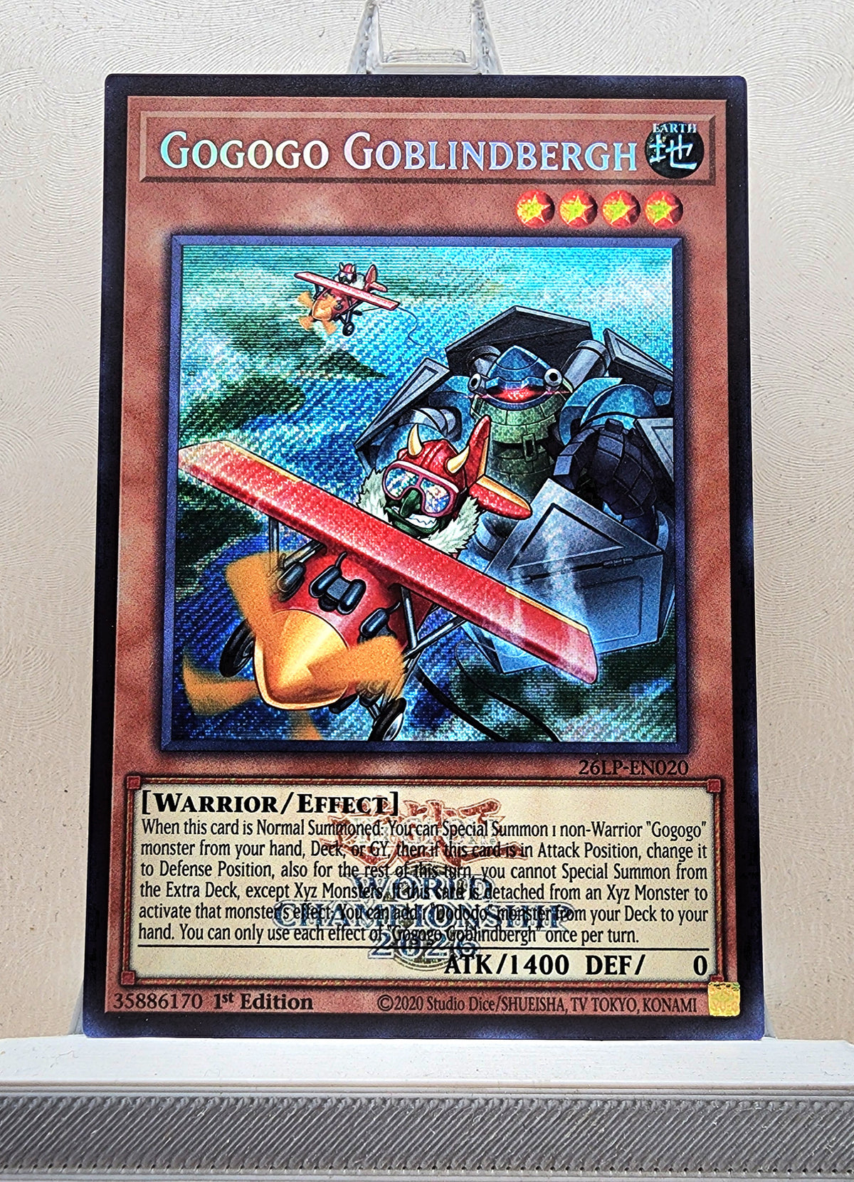 Yugioh! 1x Gogogo Goblindbergh (26LP - Emblazoned Secret Rare) Limited Edition