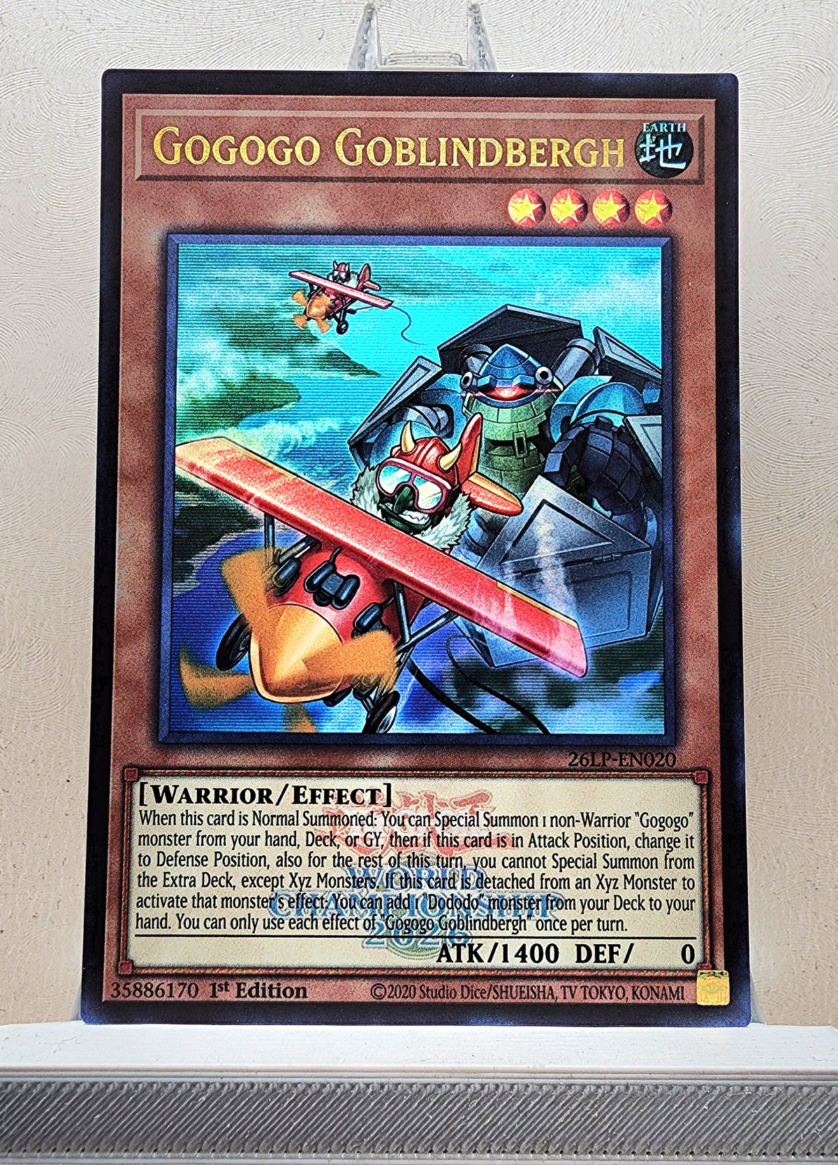 Yugioh! 1x Gogogo Goblindbergh (26LP - Emblazoned Ultra Rare) Limited Edition