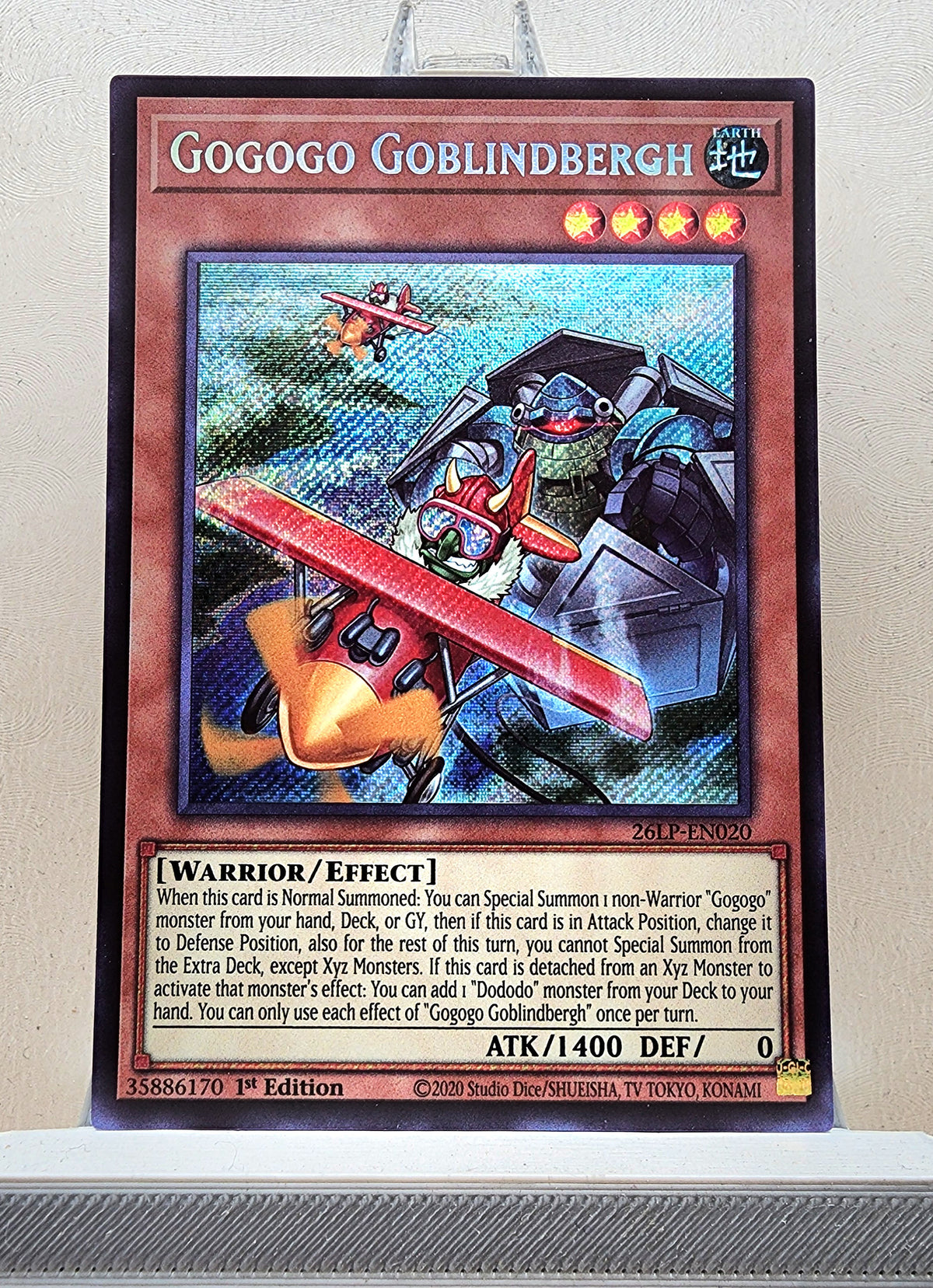 Yugioh! 1x Gogogo Goblindbergh (26LP - Secret Rare) Limited Edition
