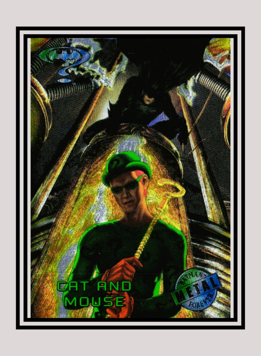 DC! 1x Cat and Mouse - Base Metal (#021 - 1995 Fleer Batman Forever Metal)
