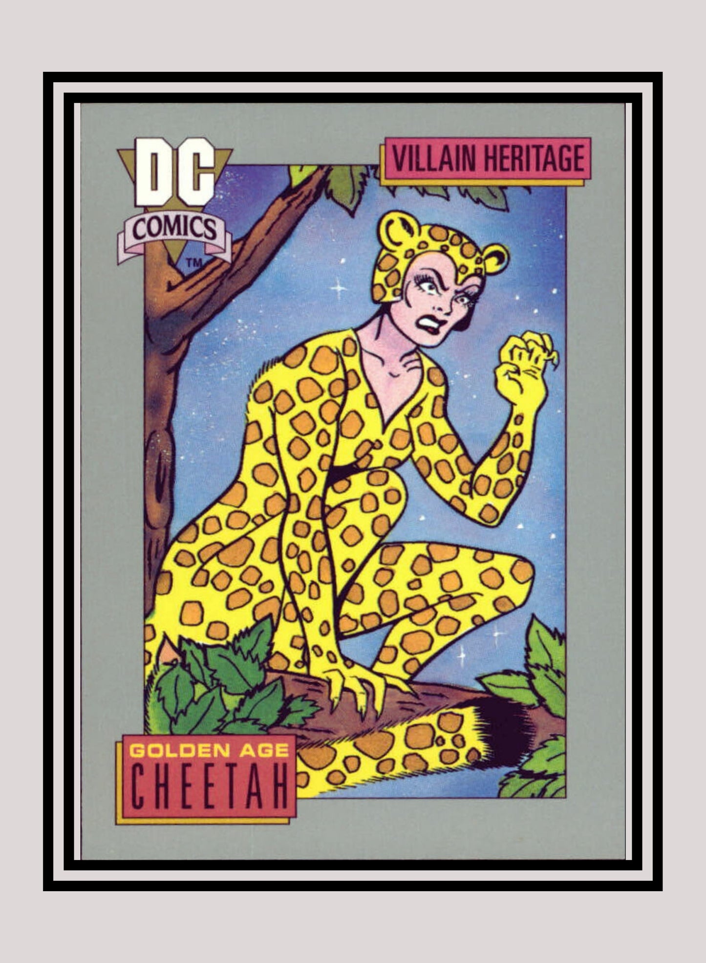 DC! 1x Golden Age Cheetah - Base (#022 - 1991 Impel DC Cosmic Cards)